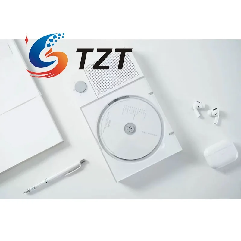 TZT Blanco TINYL SPLIT 3 en 1 Reproductor de CD dividido retro magnético de alta fidelidad Altavoz Bluetooth de 5 W Carga tipo C - imagen 4