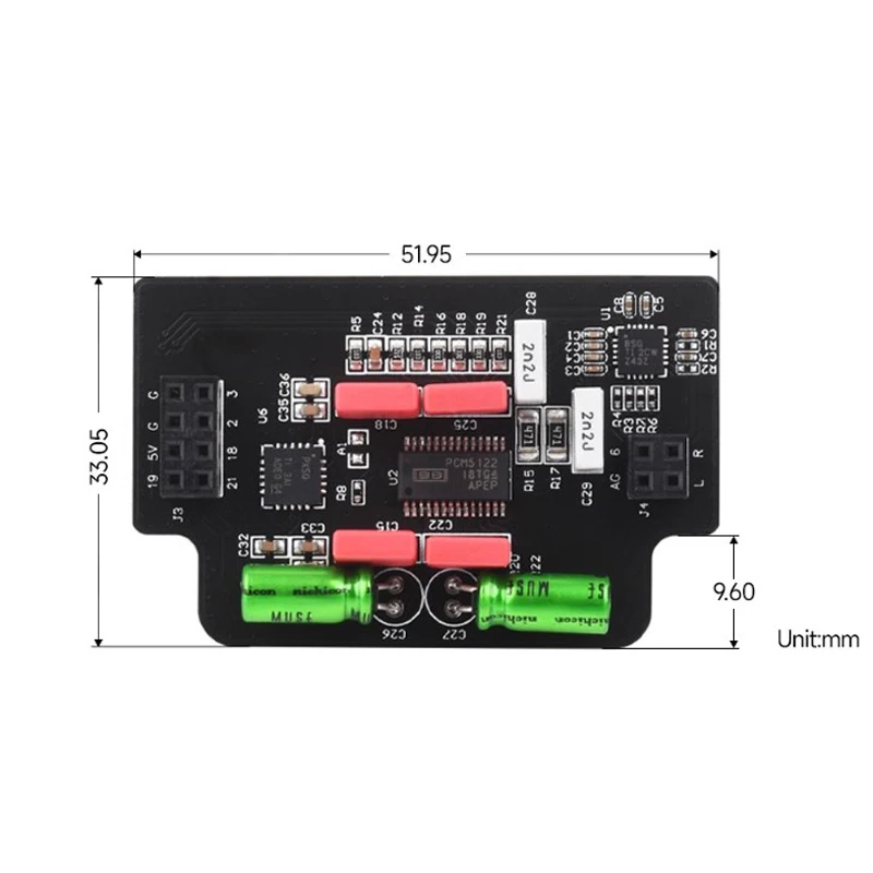 Raspberry Pi 5 PCM5122 tarjeta de sonido BLSTR DAC Argon ONE V3 funda accesorios dedicados - imagen 3