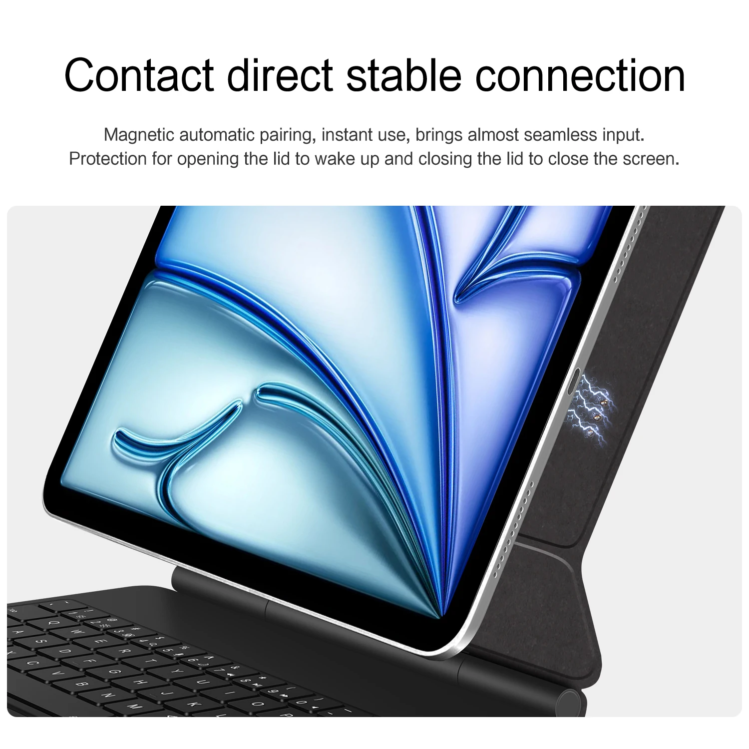 Funda con teclado mágico inteligente Pogo Pin para iPad Air 13 pulgadas M3 2025 M2 2024 iPad Pro 13 "12,9" cubierta para teclado con retroiluminación multitáctil - imagen 5