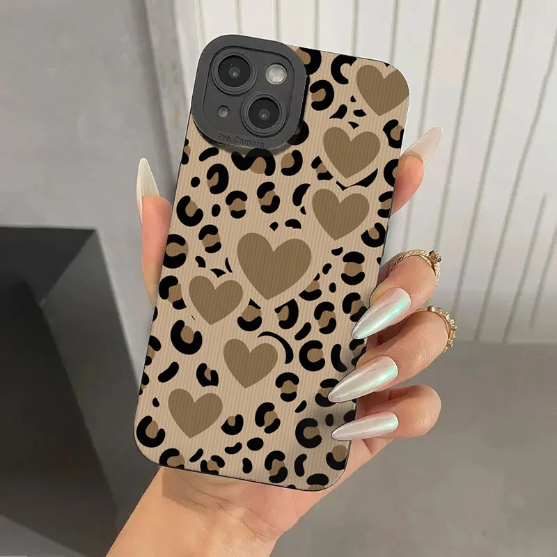 Funda de teléfono con forma de corazón de leopardo para Xiaomi Mi 14T 12T 11T 11 10T Poco X5 F5 X4 M4 F4 X3 M3 Pro Lite 4G 5G, funda de silicona suave - imagen 2