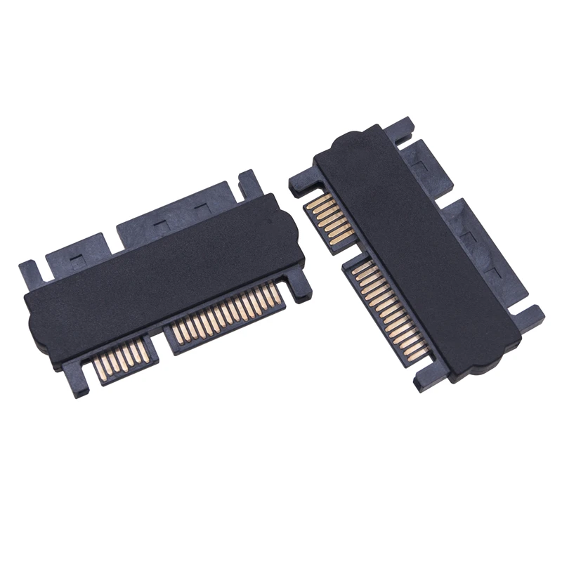 Convertidor de conector SATA a SATA de 22 pines, adaptador recto de 180 grados Vertical de 90 grados, SFF-8482 SAS a SATA 3,0 para HDD SSD