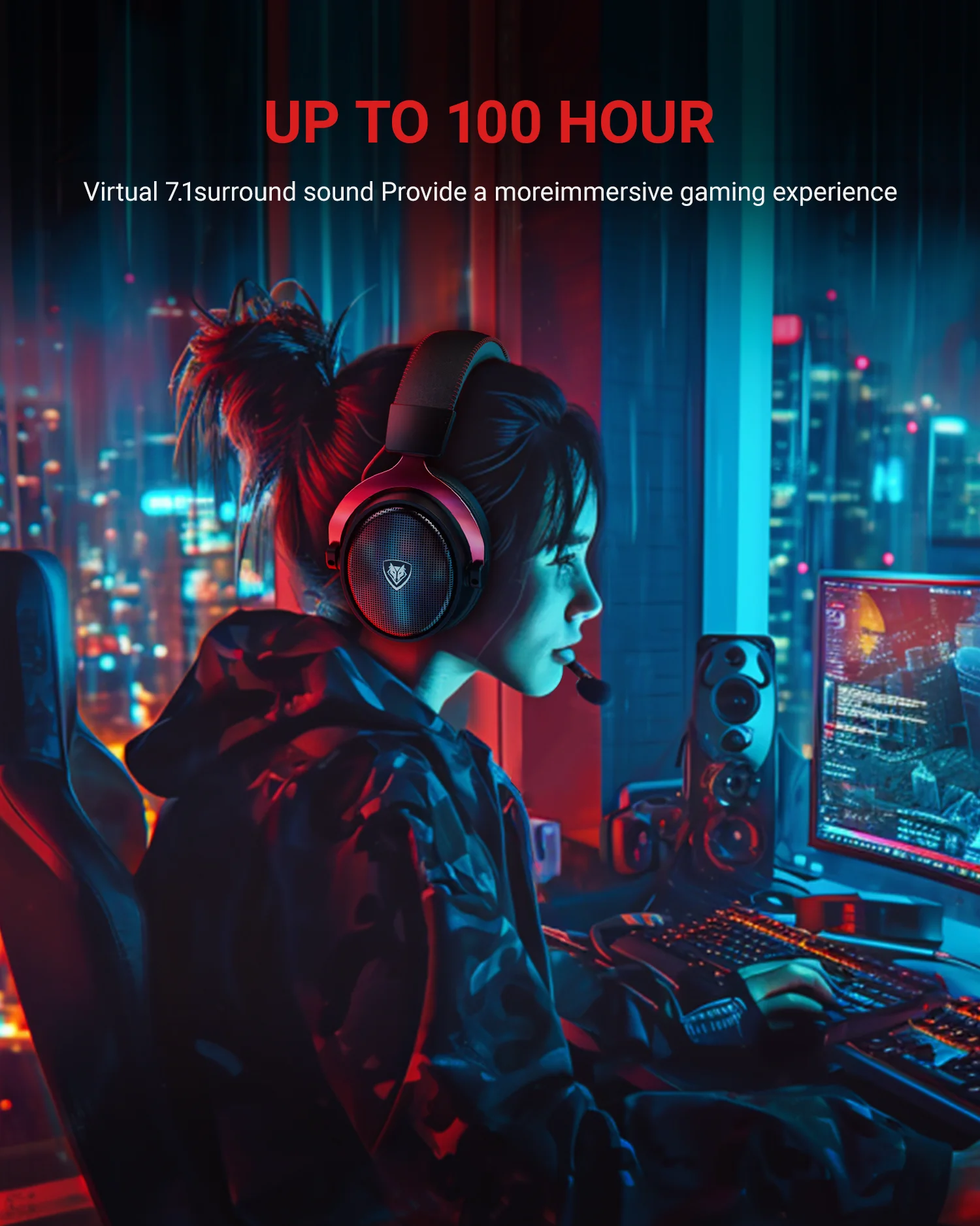 NUBWO-auriculares para juegos duales, tecnología DongleUSB Bluetooth 5,3 de 2,4G con micrófono con cancelación de ruido para PS5, PS4, PC, interruptor móvil - imagen 5