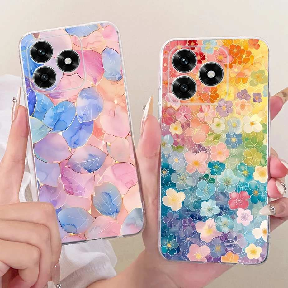 Para Honor X5C Plus funda NLA-LX1 lindos animales flores funda pintada suave funda de teléfono delgada para Honor X5C HonorX5C Plus X5Plus Shell - imagen 4