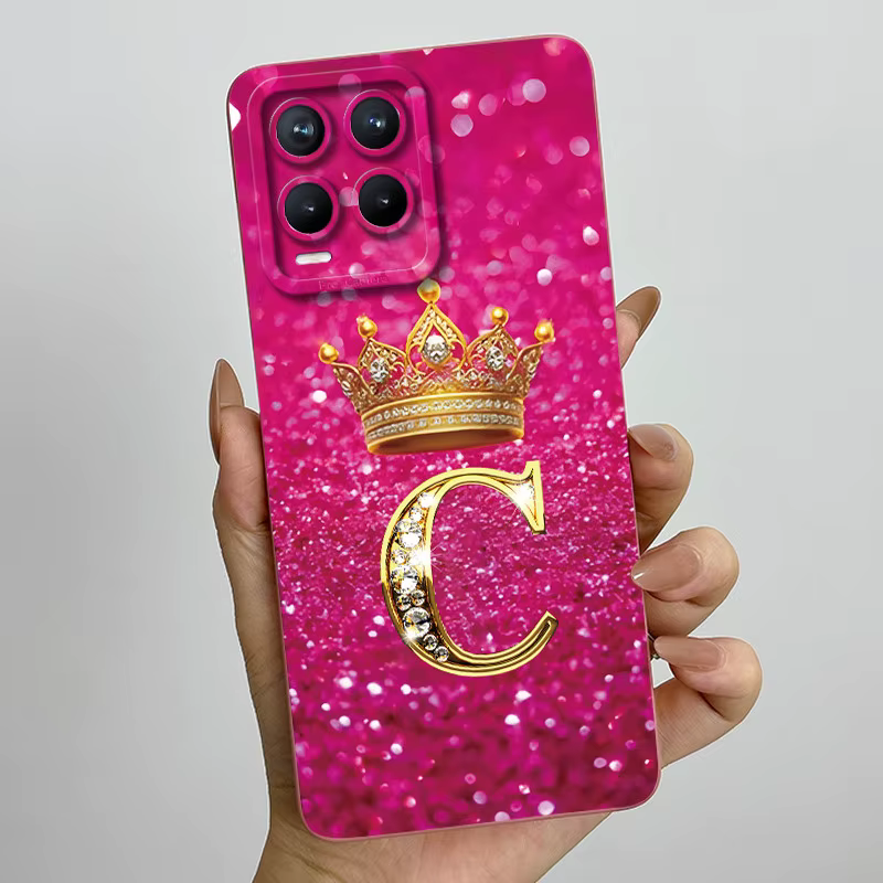 Para Realme 8 Pro RMX3085 RMX3081 moda letra inicial pareja funda de teléfono para Realme8 8Pro 4G carcasa protectora de silicona suave - imagen 5