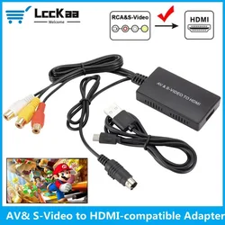 Adaptador AV RCA CVBS S-Video a HDMI 1080P para PS2/PS3 DVD HDTV