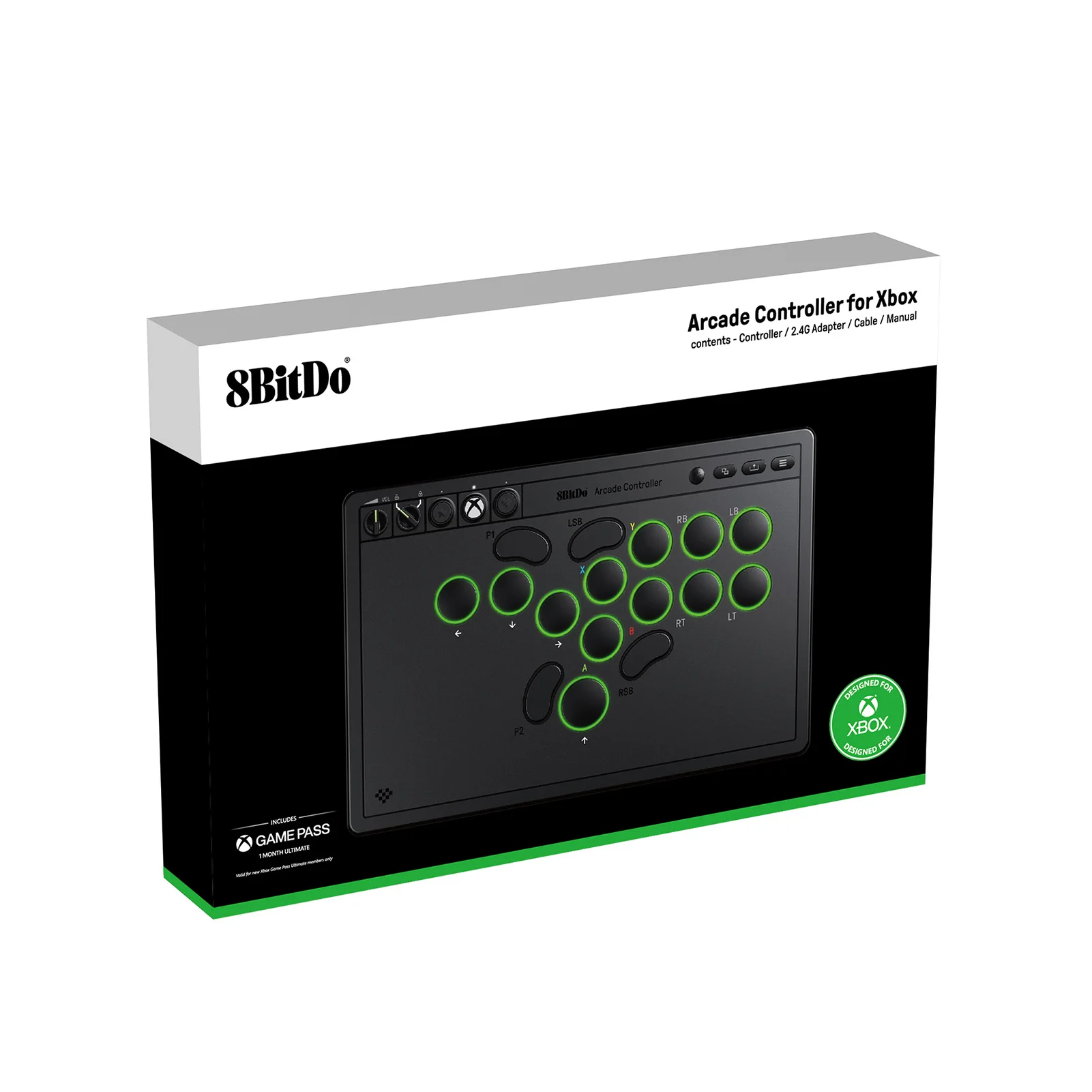 Controlador Arcade 8BitDo para Xbox Series X | S, Xbox One y PC, inalámbrico 2,4G, botones programables, PCB intercambiable en caliente, iluminación RGB - imagen 5