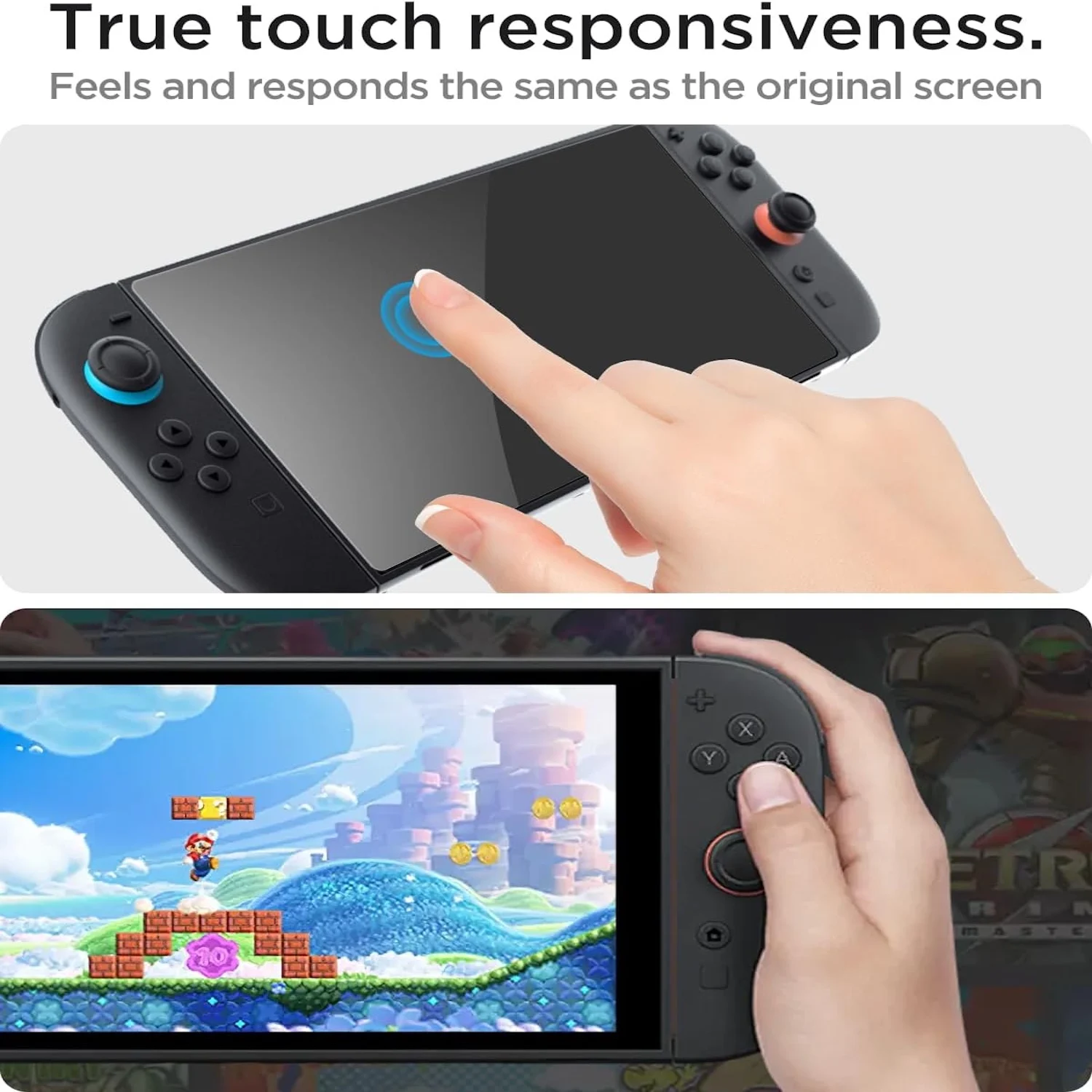 2 uds Auto-alinelamiento OneTouch para Switch 2 Protector de pantalla de vidrio templado de 7,9 pulgadas accesorios para juegos Ultra-transparente 2025 - imagen 5