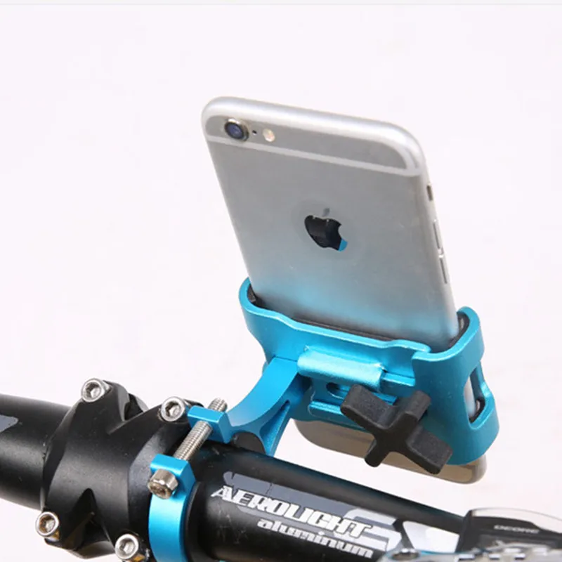 Soporte de teléfono ajustable de Metal para motocicleta y bicicleta, soporte de aleación de aluminio para teléfono de bicicleta, soporte antideslizante, soporte Universal para bicicleta GPS - imagen 2
