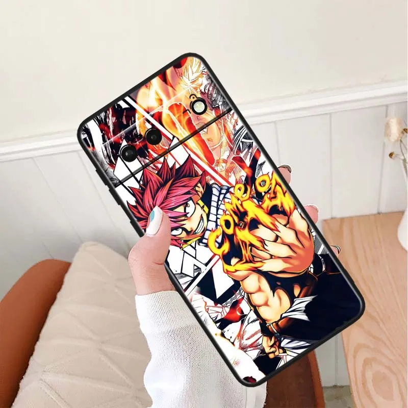 Fairy Tail Anime para Google Pixel 10 9 8 7 9a 8A 7a 6a XL Pro 5G funda de teléfono negra - imagen 4