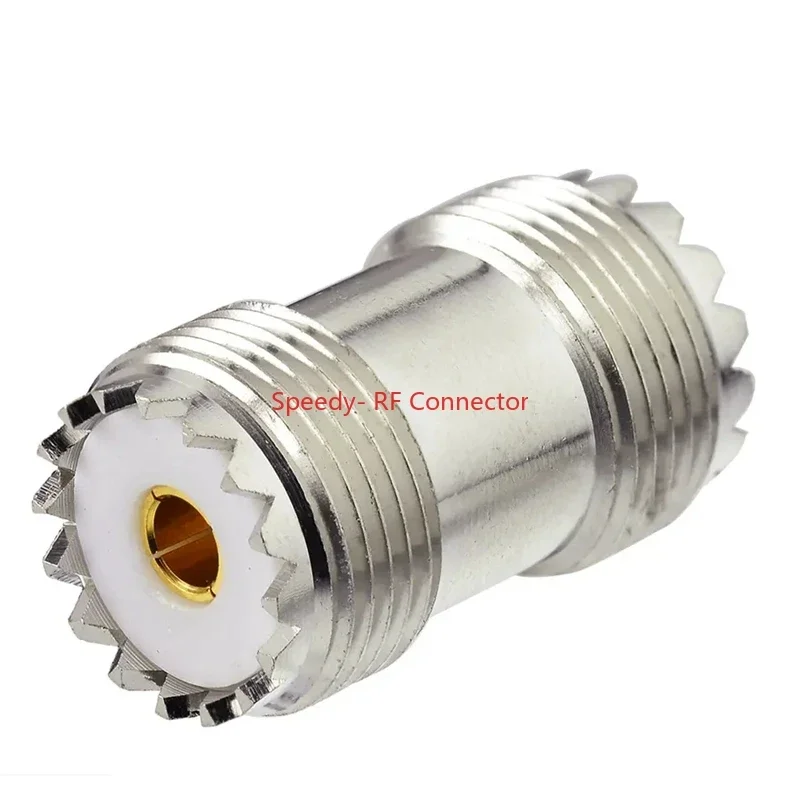 Conector recto UHF SO239 SO-239 hembra UHF hembra 2x adaptador doble para UHF PL259 macho coaxial latón entrega rápida