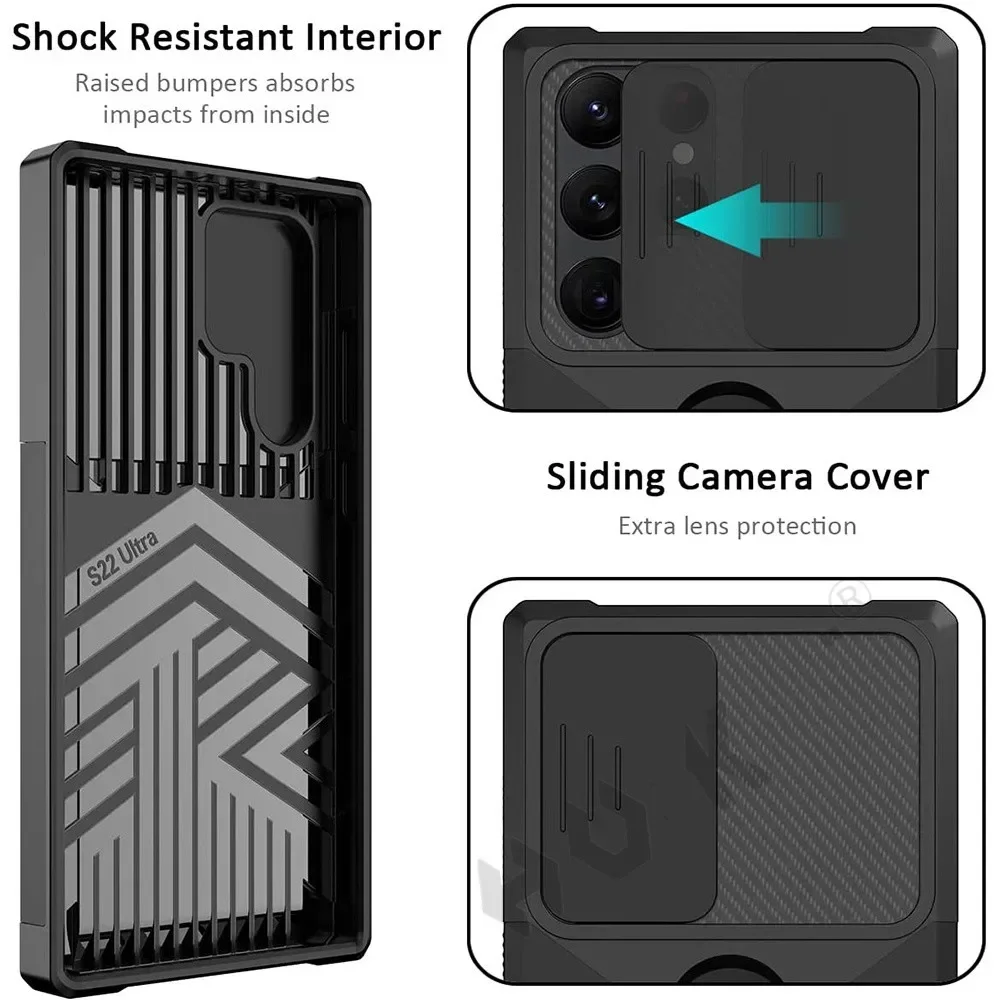 Armadura Kickstand funda para Samsung Galaxy S25 Edge S24 S23 Ultra S22 Plus S21 FE funda con ranura para tarjetas cartera anillo titular Coque Fundas - imagen 4