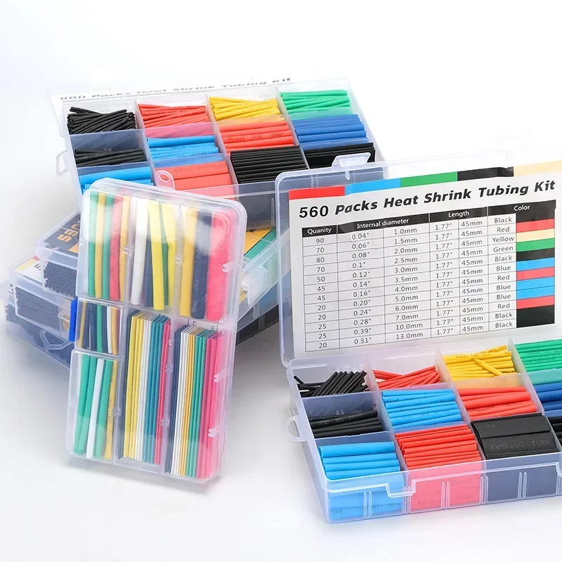127 UDS-800 Uds. Caja de tubos termorretráctiles de Color juego de manguitos aislantes artefacto de cableado combinado
