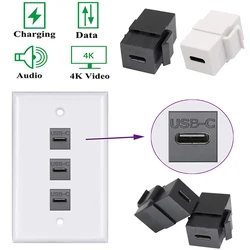 Acoplador Keystone USB-C – Adaptador datos y carga para pared
