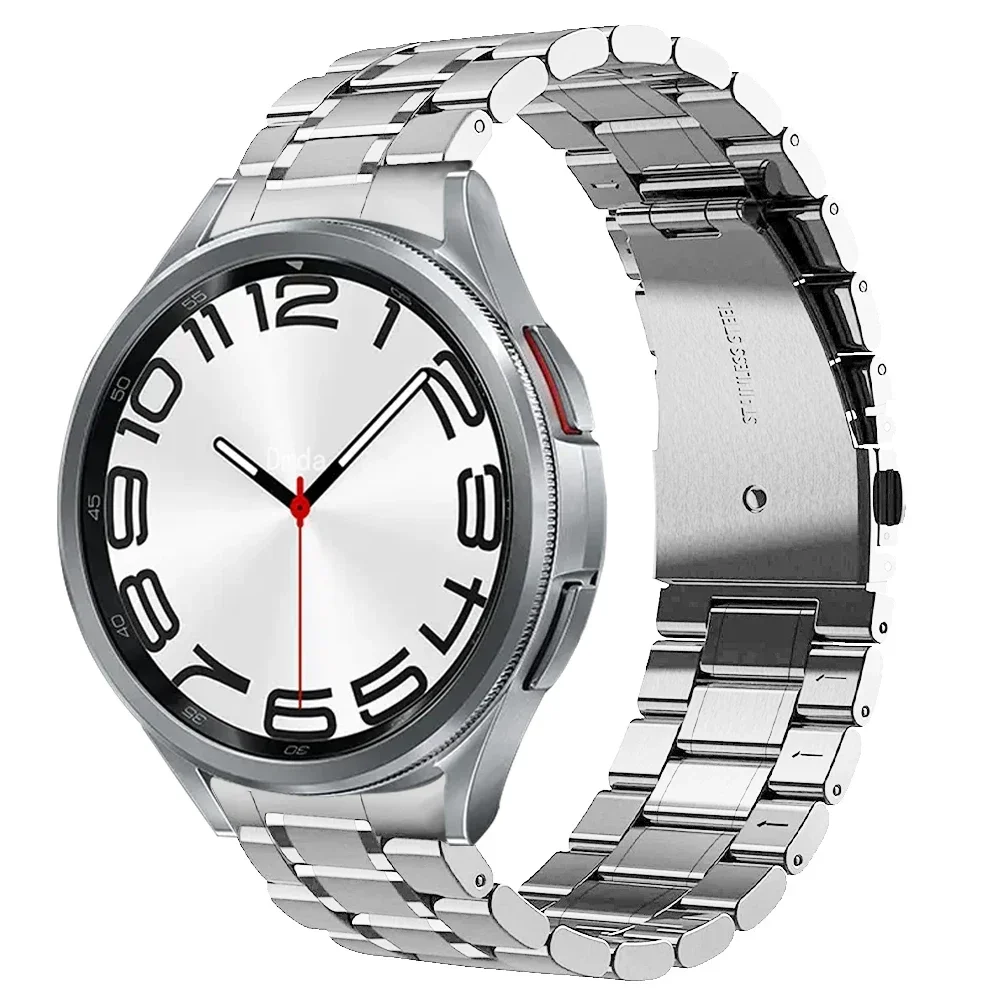 Correa de Metal de acero inoxidable para Samsung Galaxy Watch 6 5 44mm 40mm/Watch5 Pro 45mm/Watch 4 Classic 46 42mm pulsera sin huecos
