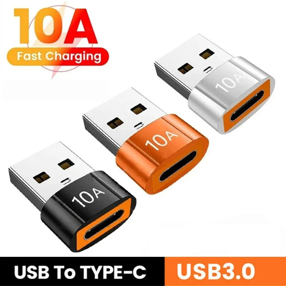 Adaptador 10A OTG USB 3,0 a tipo C USB hembra a USB C macho adaptador de carga rápida OTG USB C para Xiaomi Samsung Macbook ordenadores portátiles PC