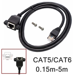 Cable RJ45 Ethernet Cat5E Cat6 Extensión – Conexión Panel Macho-Hembra