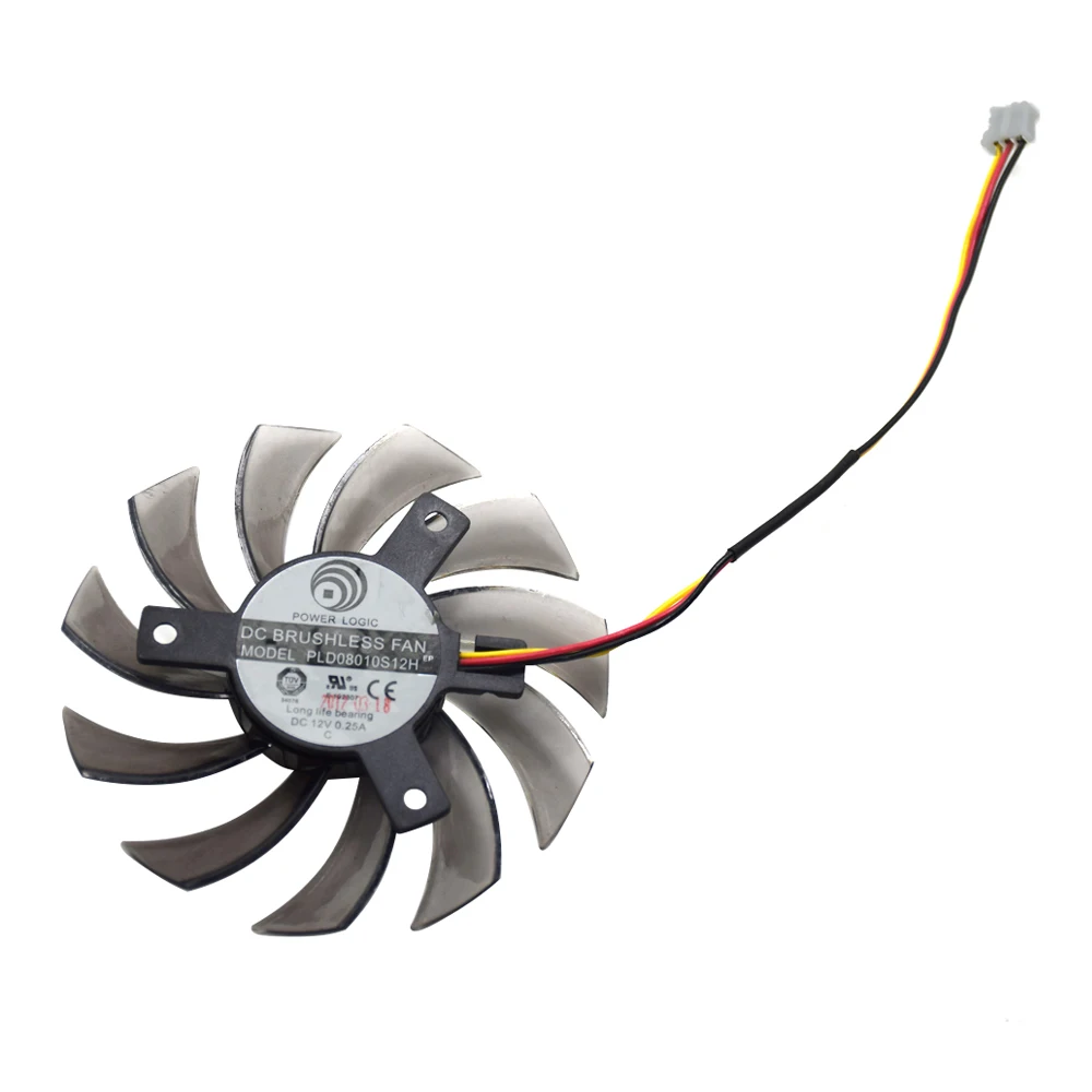 Ventilador de refrigeración para tarjeta gráfica, dispositivo de 75MM PLD08010S12H, 3 pines, GTX750Ti, GTX630, GTX570, Gigabyte, GeForce, GTX 570, 630, 750Ti - imagen 3