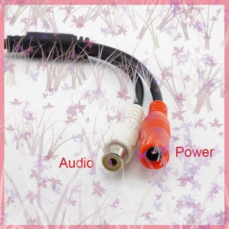 1/2/5 Uds DC 9V 12V RCA micrófono de monitoreo de Audio hembra micrófono de captación de sonido para cámara CCTV seguridad IP Monitor de voz B6 - imagen 4