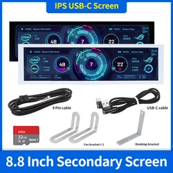 TURZX Monitor Secundario USB-C IPS de 8,8 Pulgadas