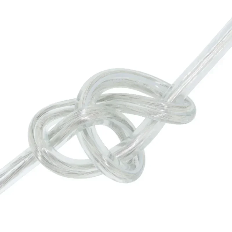 Cable eléctrico redondo transparente de 2 núcleos, Cable de cobre estañado transparente para lámpara LED, barra de luz, altavoz, Audio, proyectos de iluminación DIY - imagen 4