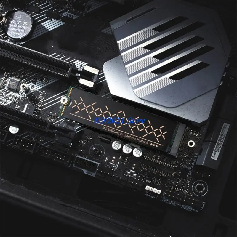 F3ke 2pcs M.2 NVME Heatsink M.2 PCIe NVME 2280 SSD Cubierta completa Cobre Copper Heatsink Radiador para PC portátil - imagen 4