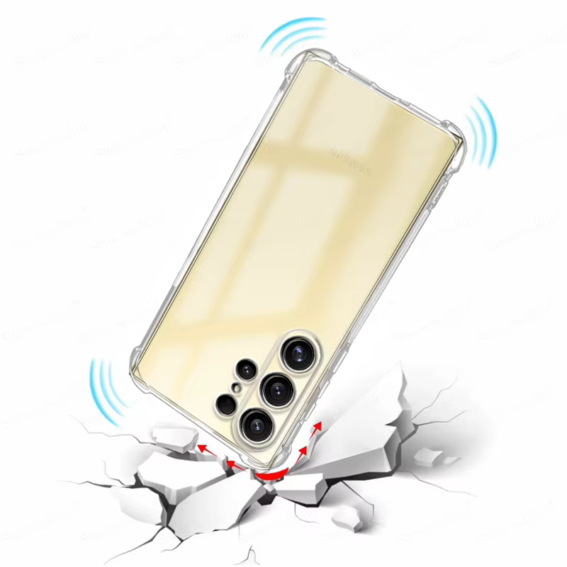 Funda de protección completa con amortiguador de Airbags para Samsung Galaxy S25 S24 S23 S22 S21 Ultra Plus FE Edge, funda trasera suave de TPU a prueba de golpes - imagen 4