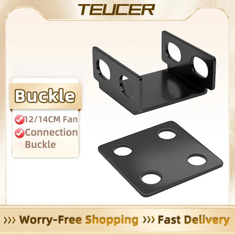 TEUCER 2 uds hebilla soporte paralelo en forma de C 12cm-14cm ventiladores de chasis fijación conexión estante ventilador de refrigeración