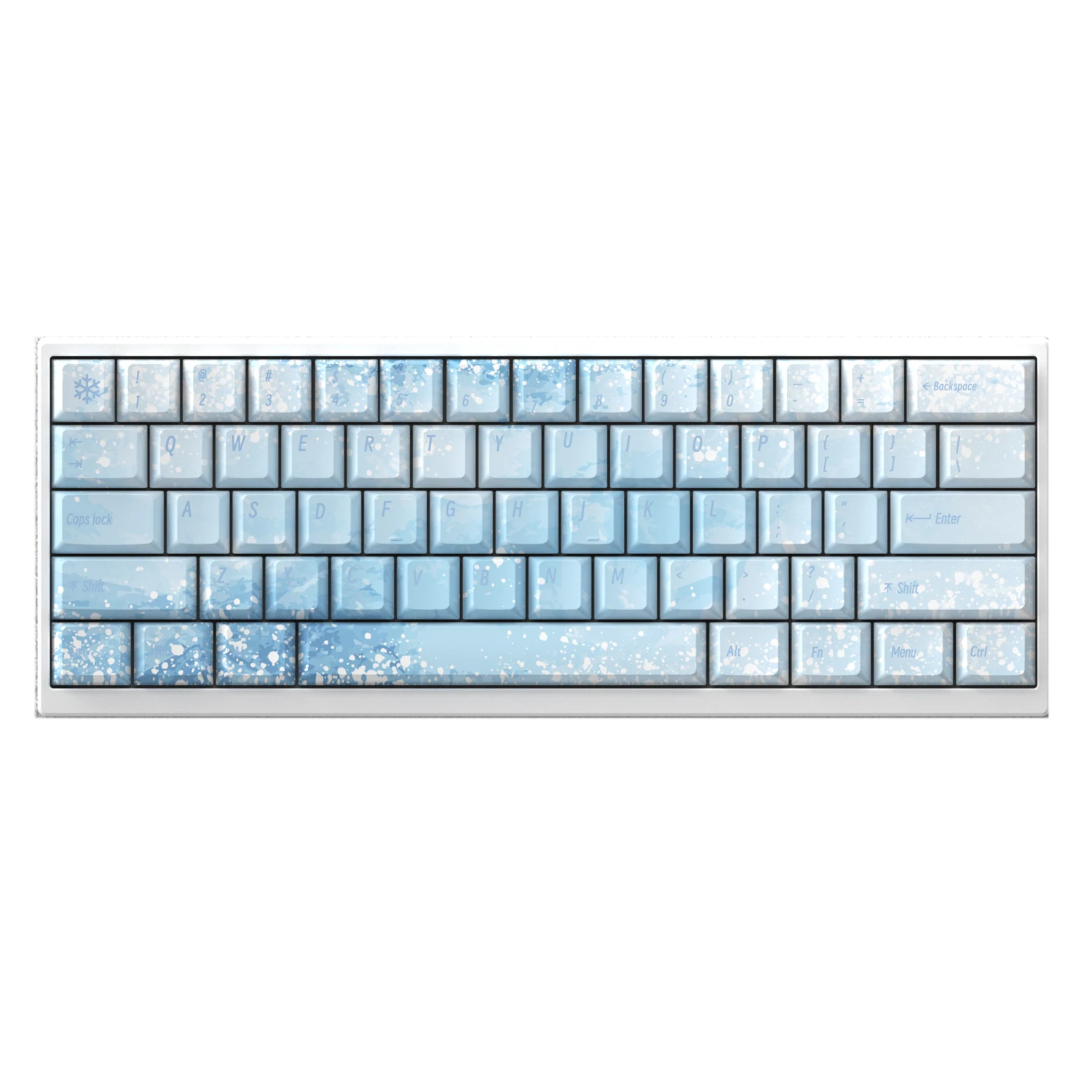 Teclas PBT sublimación de tinte cereza 73 teclas nieve Yuki Onna Color azul para teclado mecánico 60 65 68 Anne Pro 2 GK61