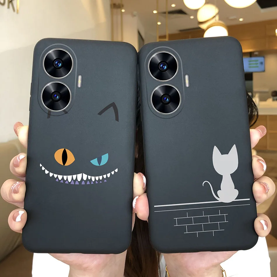 Fundas de teléfono para Oppo Realme C55 4G, cubierta protectora de silicona mate con etiqueta de moda para RealmeC55, Realme, C 55, RealmeC 55 - imagen 4