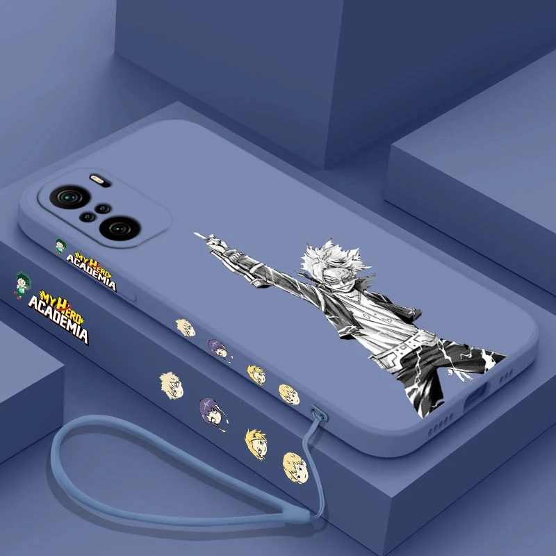My Hero Academia funda de teléfono para Xiaomi Redmi Note 13, 12, 12Pro, 11, 11S, 11T, 10S, 10 Pro Plus, 5G, cuerda líquida izquierda - imagen 4
