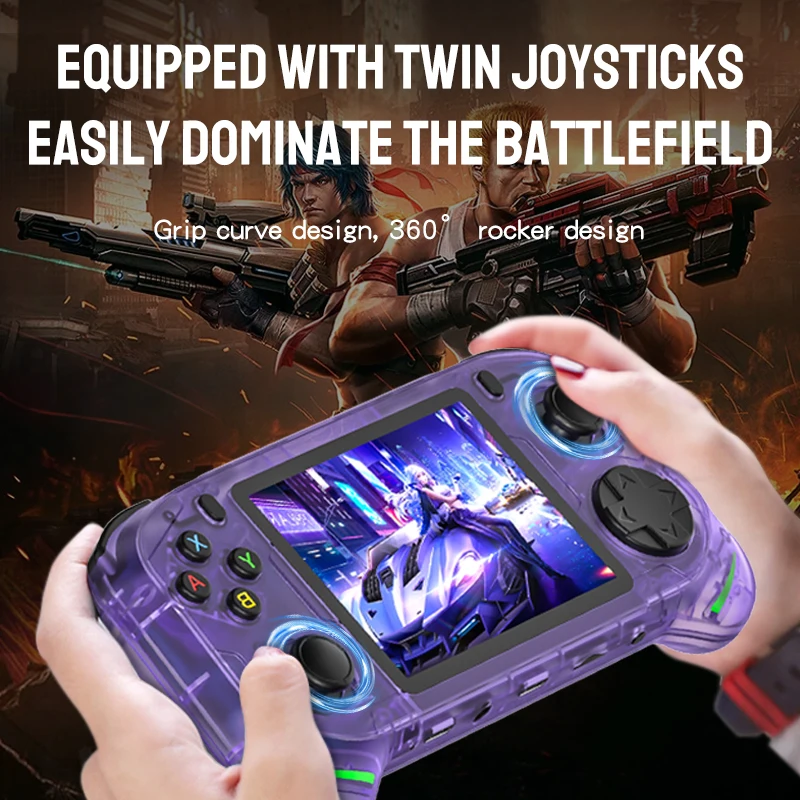 Consola de juegos portátil Retro RX6H, sistema Linux, pantalla IPS de 3,5 pulgadas, reproductor de vídeo portátil de bolsillo, 64GB, 128GB, juegos, regalo para niños - imagen 5