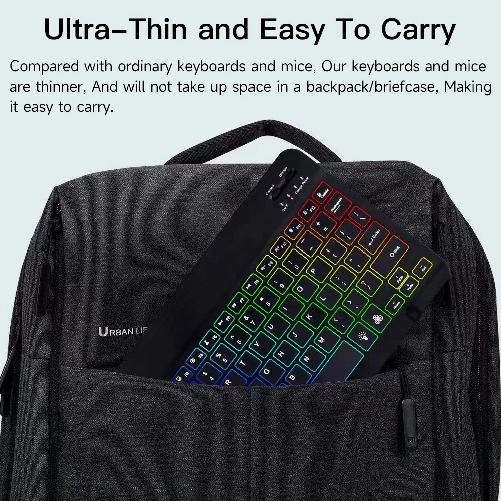 Teclado retroiluminado para Huawei Matepad 11,5, 2023 Air, 11,5 pulgadas, 11, 2021, 10,4, 2020, T10S, SE, 10,1 Pro, 11, 2024, 2022, 10.8, ratón de M6 de 10 pulgadas - imagen 5