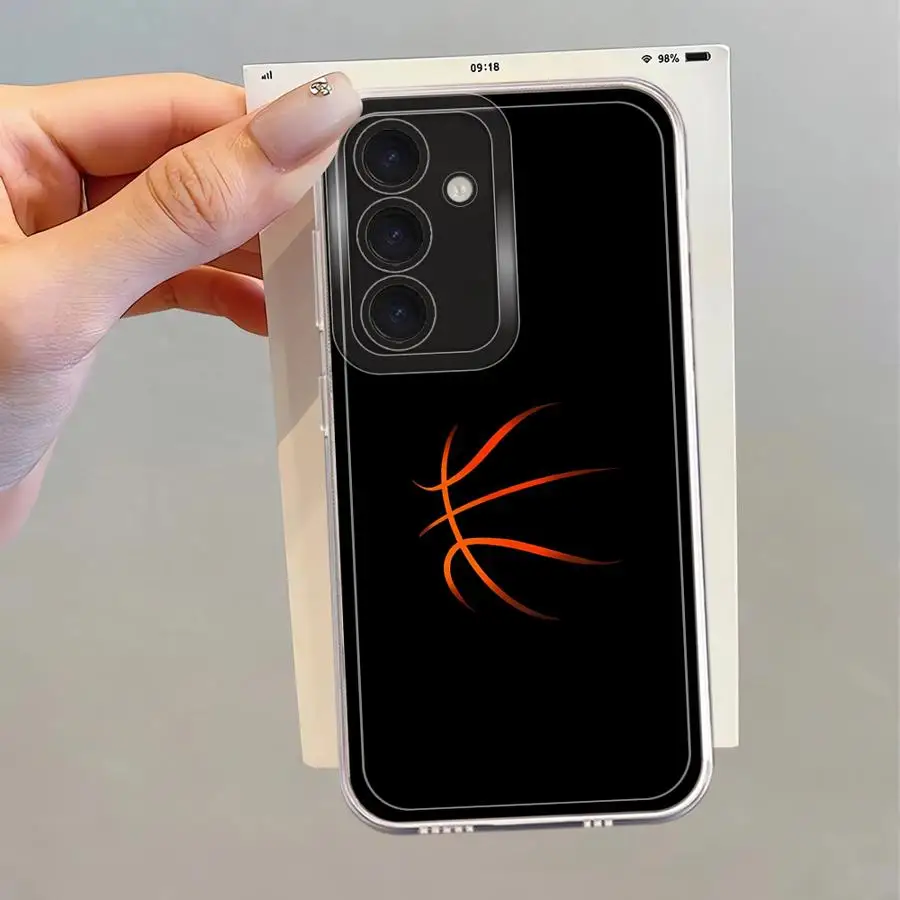 Funda para Samsung Galaxy A22 A13 A73 A12 A35 A71 A72 A15 A35 A25 A16 Funda transparente de baloncesto - imagen 2