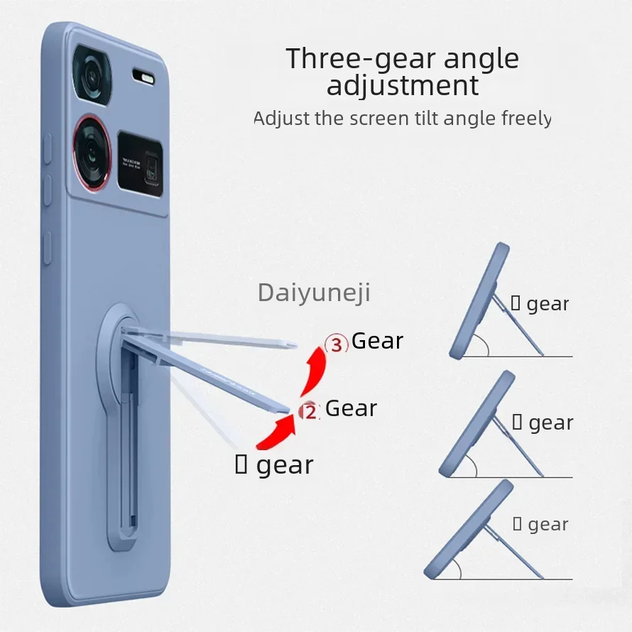 Funda de teléfono para ZTE Nubia Z70 Ultra Z70SUltra Z60Ultra, funda suave de silicona a prueba de golpes con soporte, Protector de pantalla - imagen 4