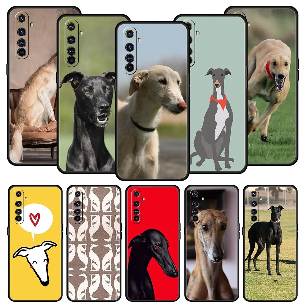 Funda de teléfono Galgo Greyhound Dog para Realme 13 12 11 10 4G 9 8 5G 7 GT5 GT3 GT2 Pro Plus C21 C11 C25 C35 GT Neo 2 3 3T 5