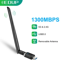 EDUP AC1686 Adaptador WiFi USB 3.0 de doble banda 2,4/5,8 GHz