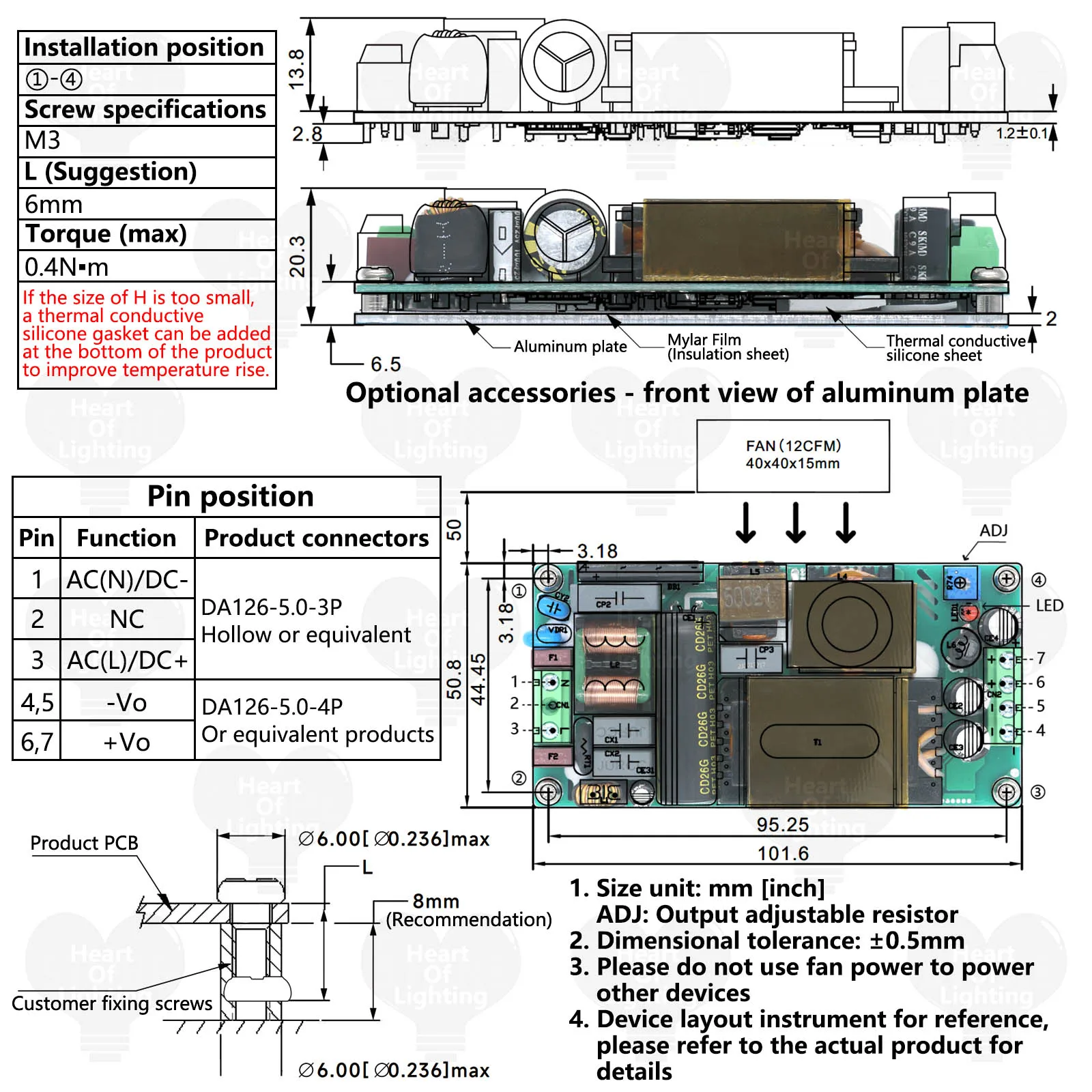 Módulo de fuente de alimentación ajustable de 100W, 120W, 150W, 180W, controlador LED DC 12V, 19V, 24V, 48V, convertidor reductor, fuente de alimentación conmutada - imagen 2