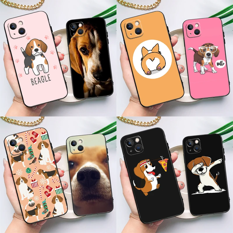 Funda de dibujos animados de perro Beagle para Xiaomi Redmi Note 13 12 11 14 Pro 11S 12S Redmi 15 13 10 10C 12C 13C 14C 15C