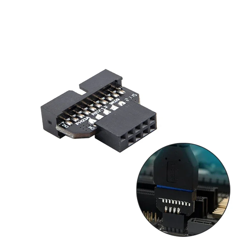 Cables y adaptadores profesionales para PC: adaptador USB 2.0 de 9 pines a USB3.0 19p/20p - imagen 2