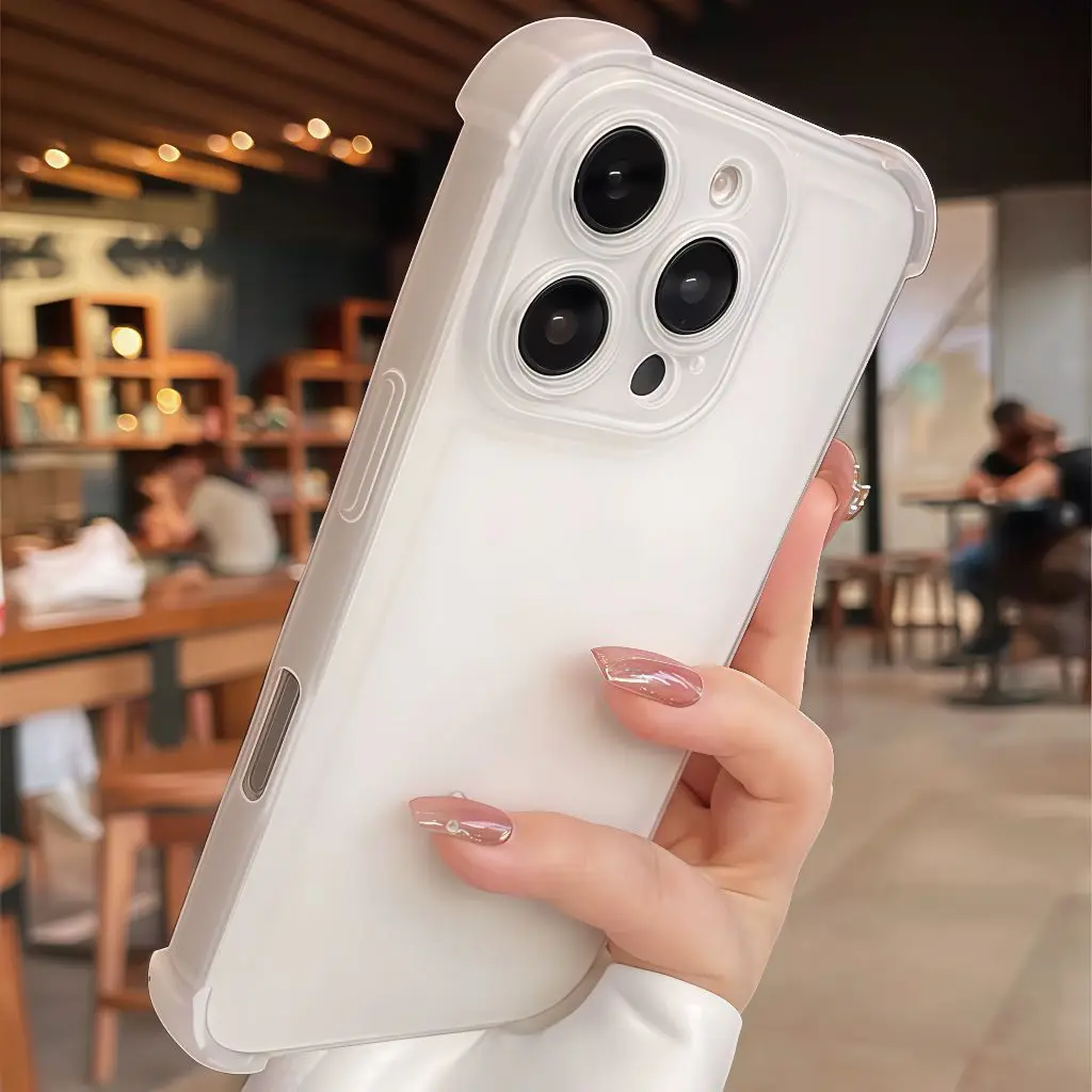 Funda de teléfono transparente mate para iPhone 17 Pro 16 15 13 11 12 14 Pro Max Air Candy Color a prueba de golpes funda suave de silicona transparente - imagen 4