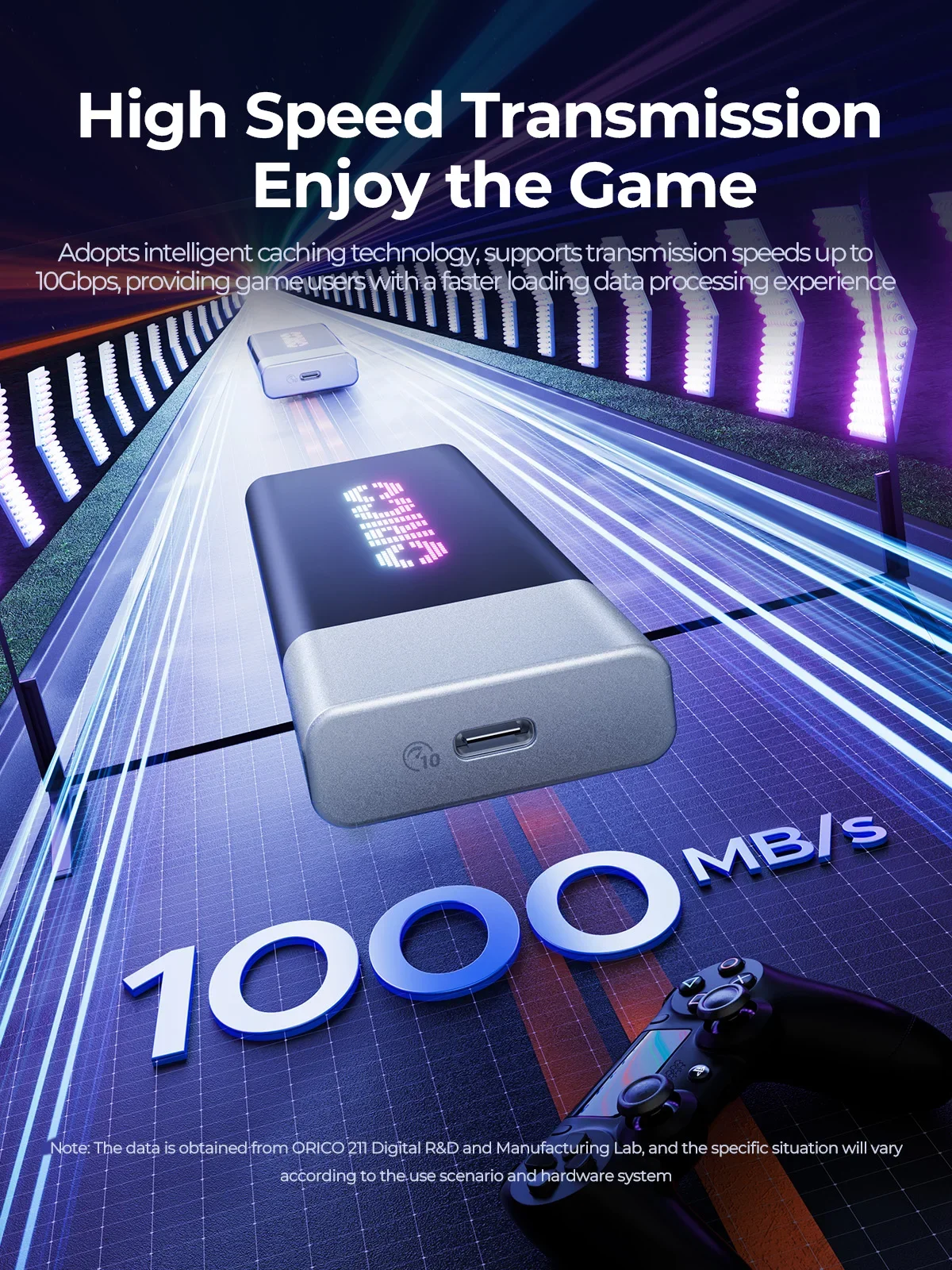 ORICO Disco duro externo portátil Ssd Unidad de estado sólido externa USB3.2 Gen2 tipo C PSSD para Gamer Laptop Ssd 1TB 2TB - imagen 5