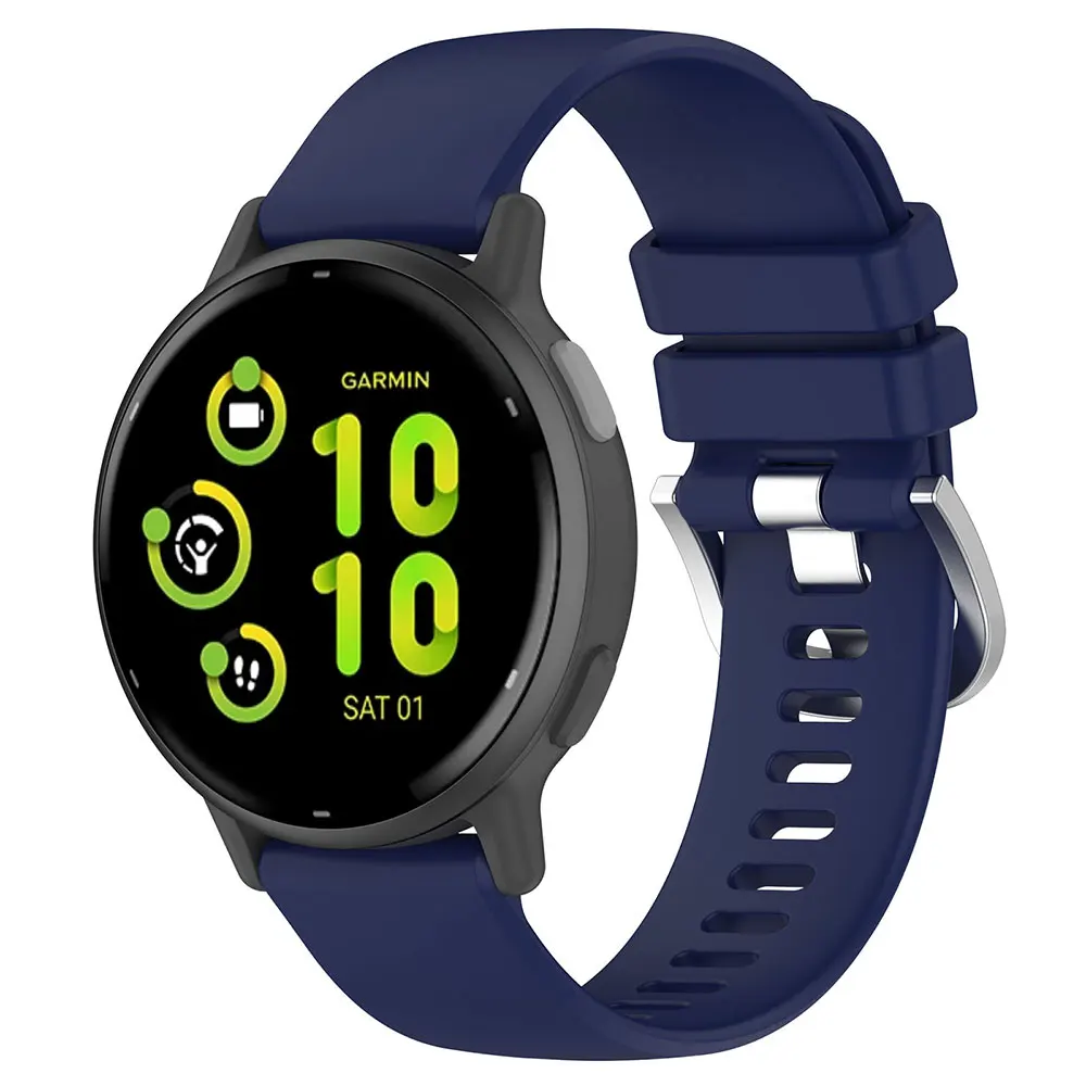 Correa de silicona de 20mm para reloj deportivo Garmin Approach S50 Forerunner 165 55 Vivoactive 6 5 3 Venu Sq 2 245 645