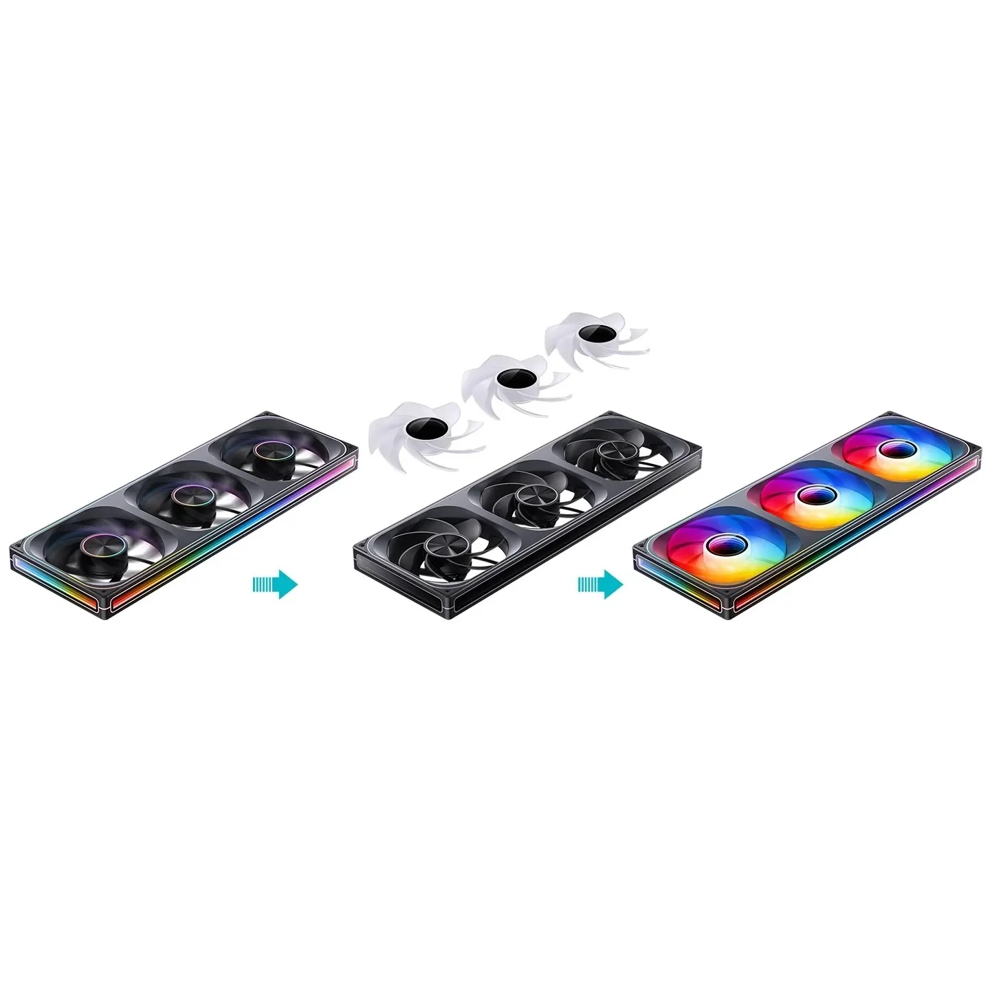 Jonsbo ZA-420/140 ventilador con cubierta de computadora intercambio DIY 2 juegos de aspas de ventilador l5V ARGB 140mm PWM ventilador de refrigeración de combinación inversa - imagen 2