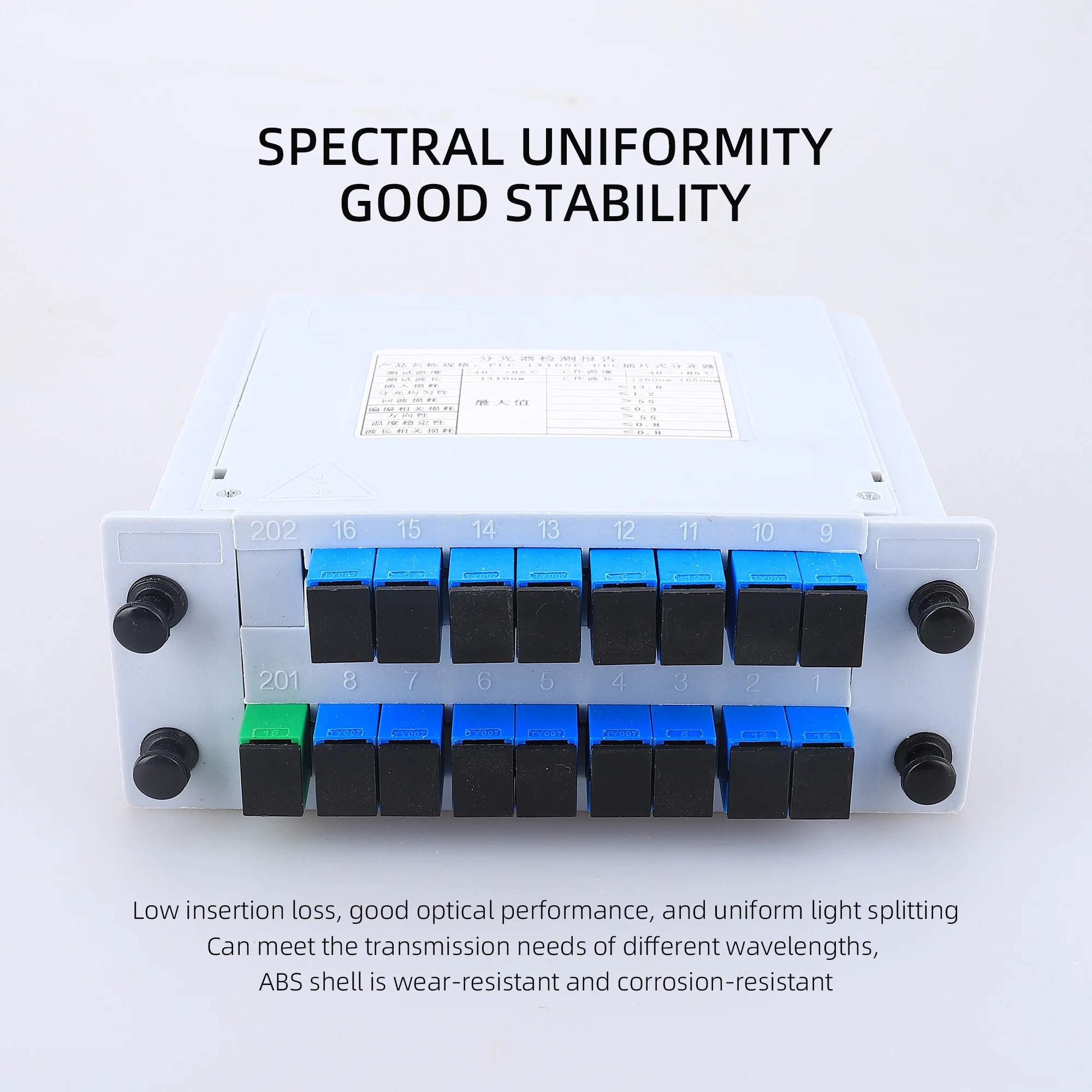 Divisor de fibra óptica, dispositivo de ramificación de puertos PLC, 1x16 caja de tarjeta de casete - imagen 3