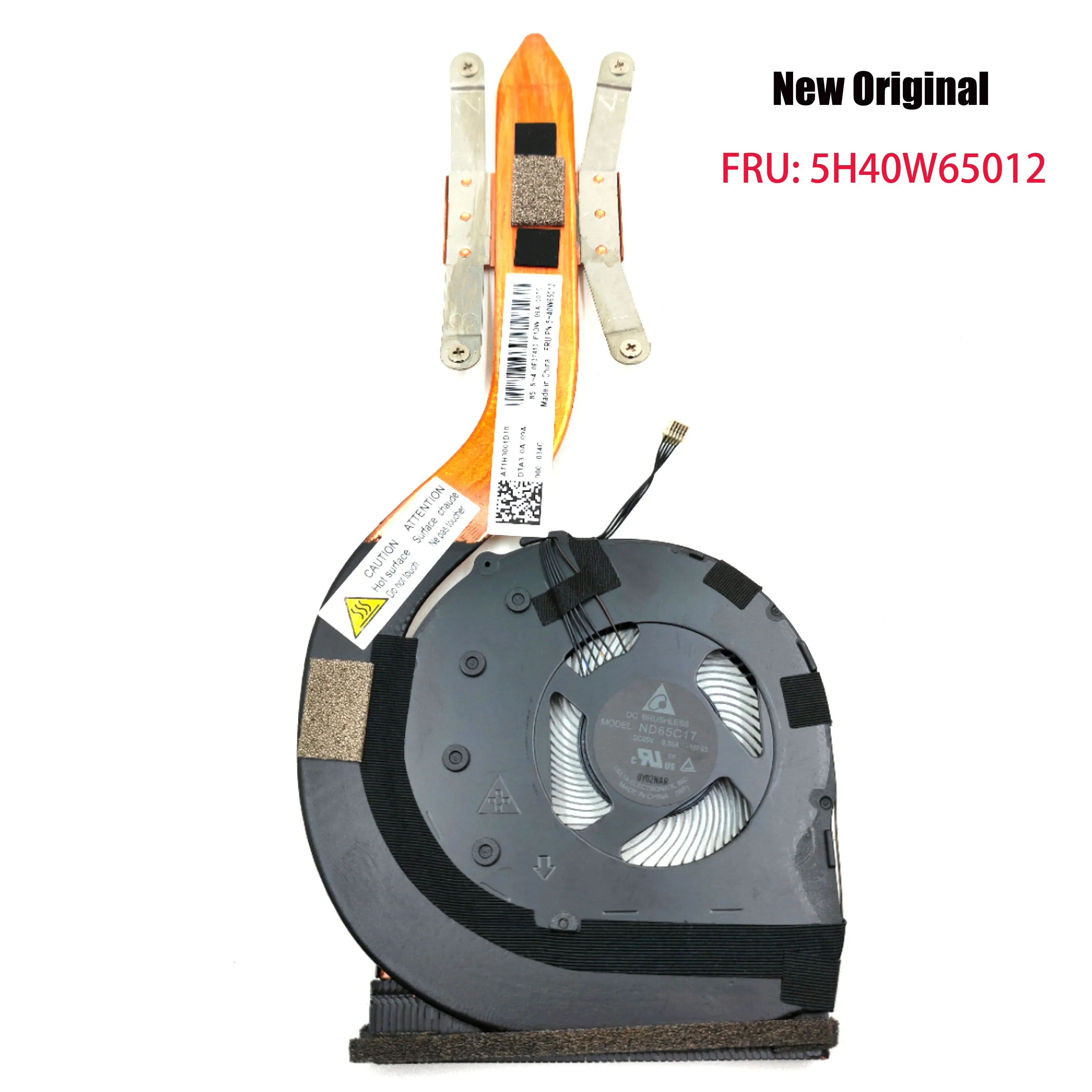 Disipador de calor para ordenador portátil, ventilador de refrigeración de cpu, radiador para Lenovo ThinkPad X1 5th Gen 5H40W65012 AT1H3001DT0 0P37410 ND65C17-18F03 - imagen 3