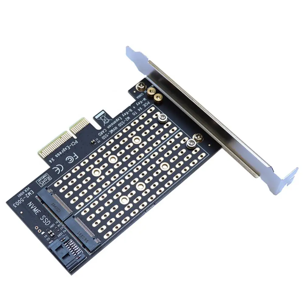 Adaptador Pcie a M2/m.2, tarjeta Dual Nvme/mie, Pci-e 3,0 X4 Gen3 Ssd M2 a Sata Pci-e, tarjeta M Key B, sistema operativo Linux - imagen 3