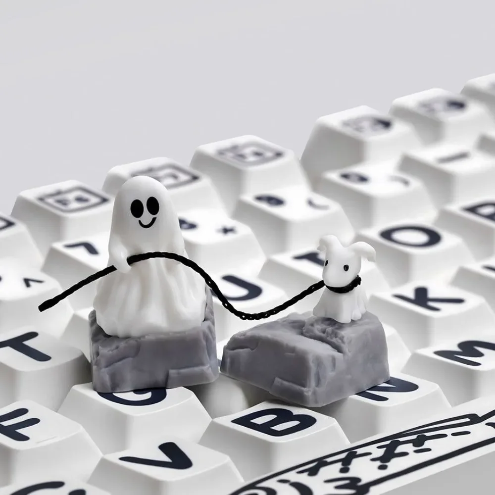 Ghost Keycap Cross personalizado Universal creativo translúcido Teclado mecánico Keycap DIY Cross 3D - imagen 3