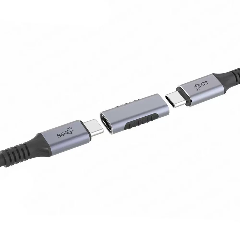 CONECTOR DE ALUMINIO TIPO C HEMBRA A HEMBRA, ADAPTADOR DE EXTENSÓN USB 3.1 - imagen 4