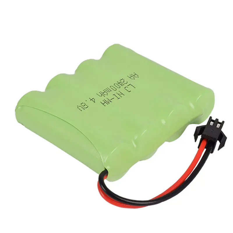Batería AA 4,8 V 2400mAh Ni Mh NIMH baterías recargables con SM 2P para juguetes para niños coches de Control remoto Robots tanques - imagen 2