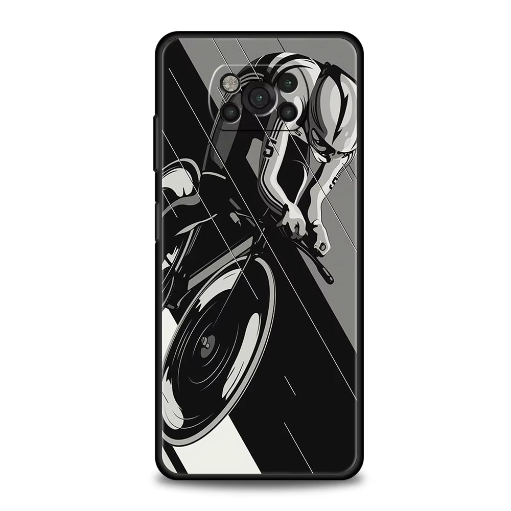 Funda de teléfono para bicicleta de montaña, protector artístico para Xiaomi Poco X6 X5 Pro X4 X3 NFC F5 Pro F4 F3 GT M5 M4 Pro 5G M3 C51 C50 C55 - imagen 5